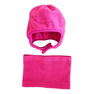 OshKosh B'gosh Fuchsia Pink Fleece Hat and Neck Warmer Set